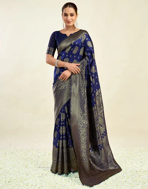 Blue_Woven_Traditional_Saree_For_Women