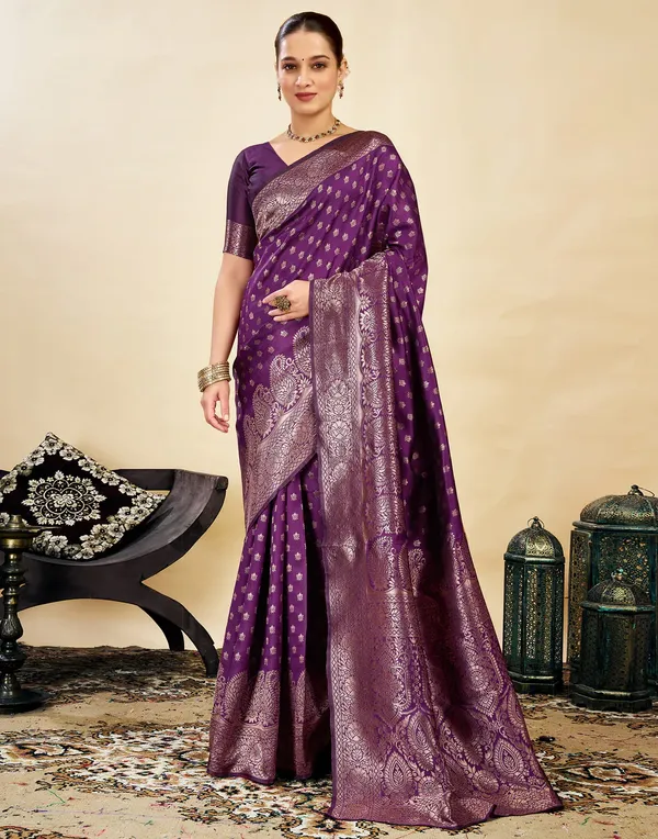 Purple_Banarasi_Silk_Saree_For_Women