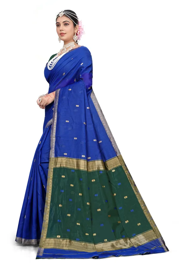 Blue_Green_Traditional_Saree_For_Women