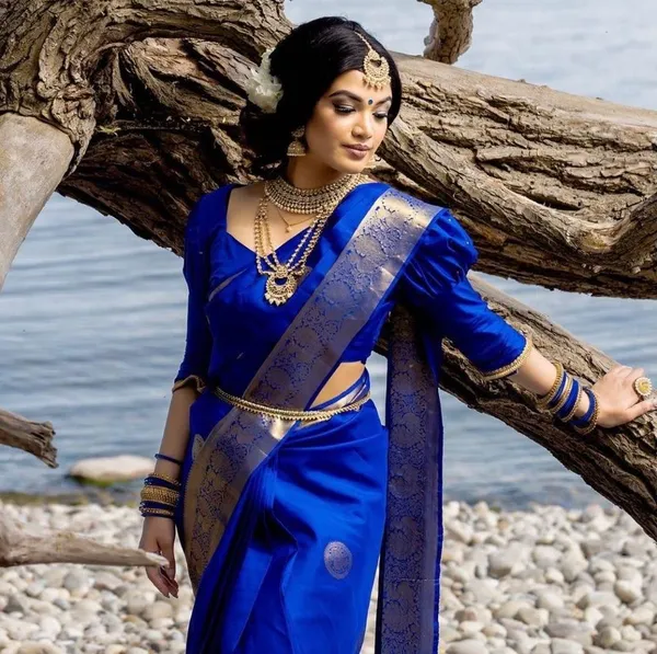 Blue_Woven_Saree_For_Women