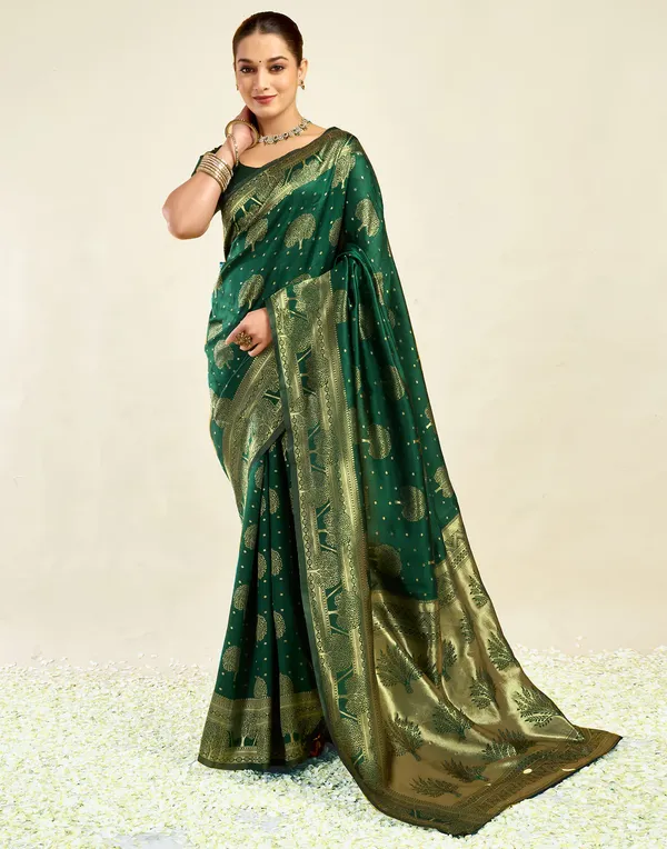Green_Woven_Brocade_Saree_For_Women