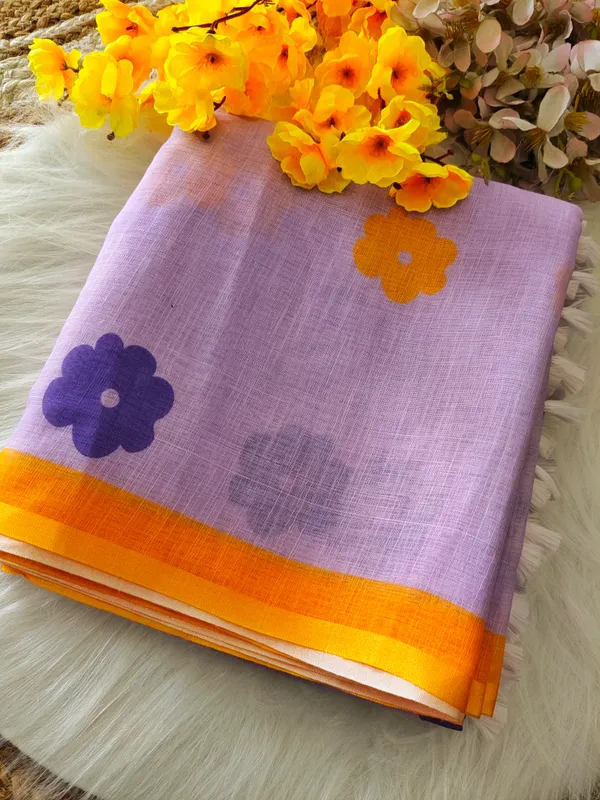 Lavender_Floral_Saree_For_Women