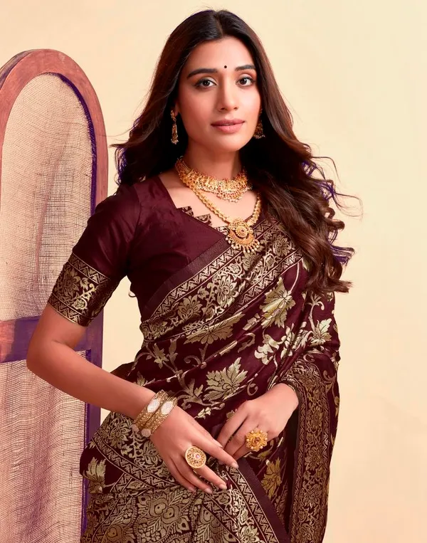 Maroon_Banarasi_Silk_Saree_For_Women