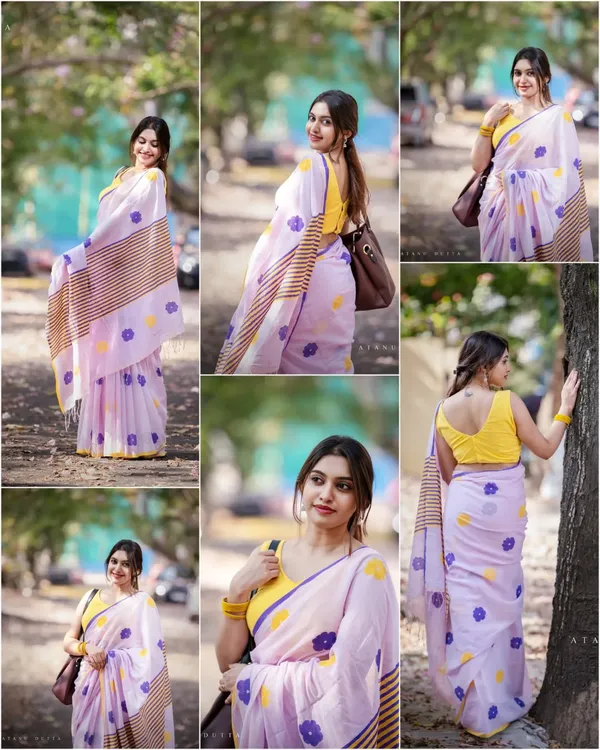 Lavender_Floral_Saree_For_Women