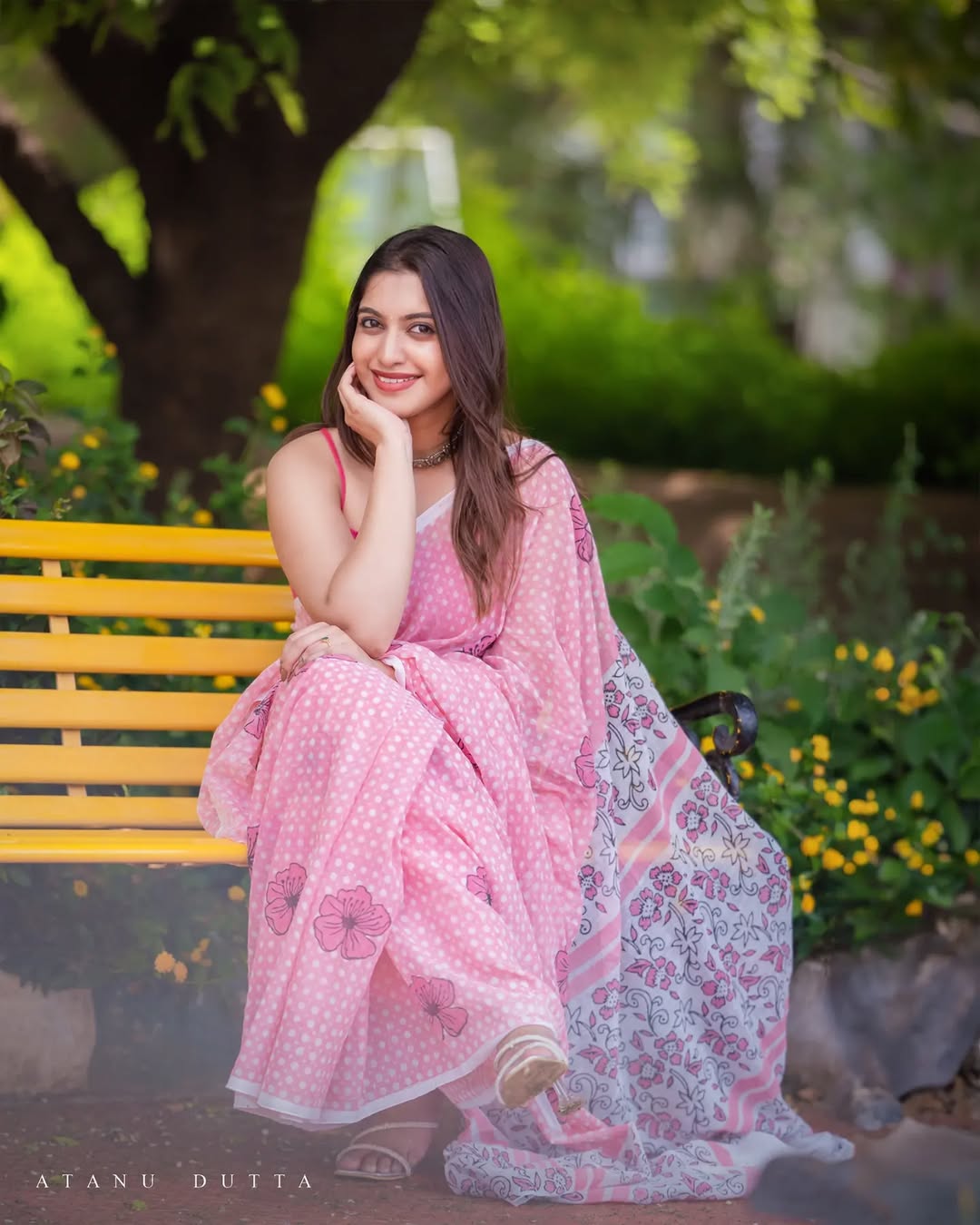 Pink_Printed_Saree_For_Women