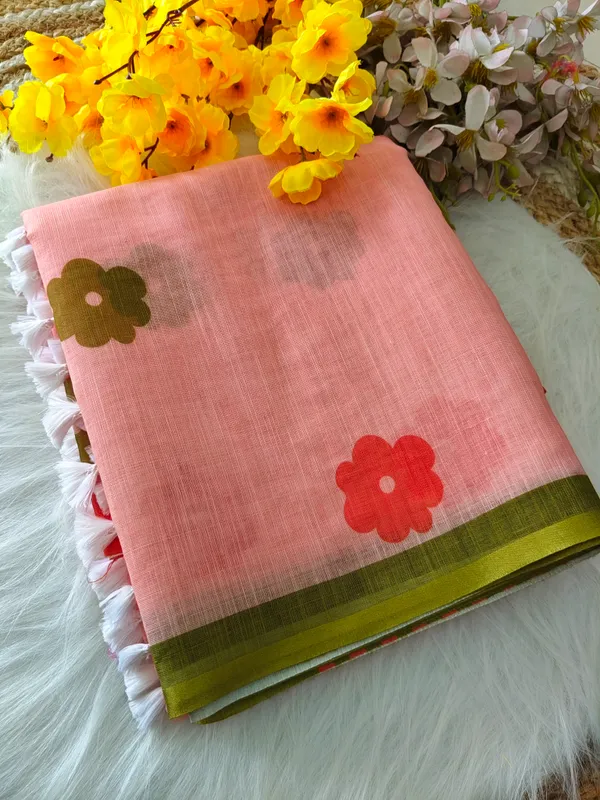 Pink_Textured_Floral_Saree_For_Women