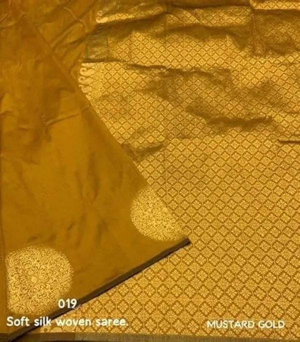 Mustard_Gold_Soft_Silk_Woven_Saree_For_Women