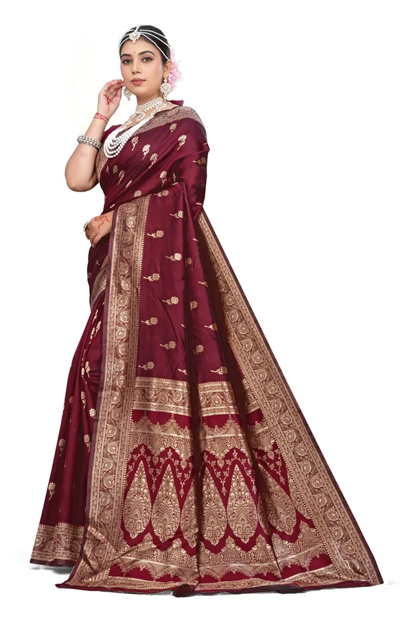Maroon_Traditional_Saree_For_Women