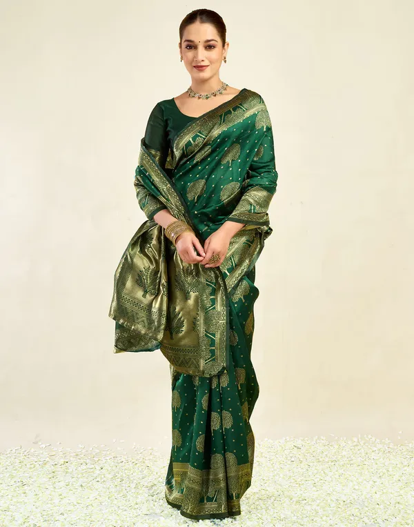 Green_Woven_Brocade_Saree_For_Women