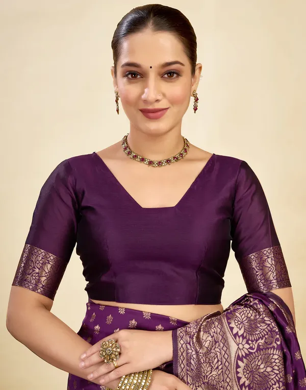 Purple_Banarasi_Silk_Saree_For_Women