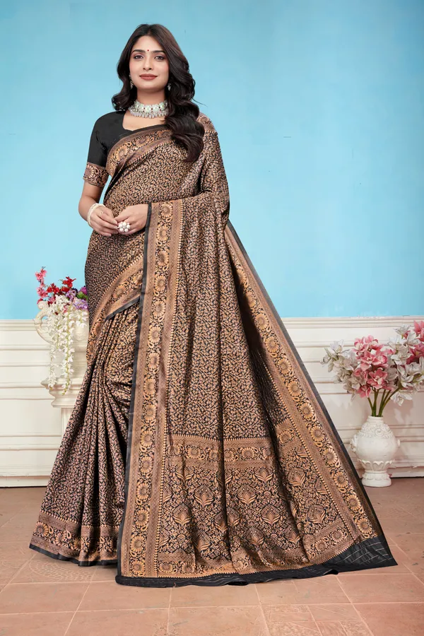 Brown_Printed_Saree_For_Women