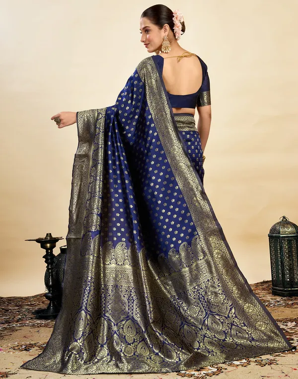 Navy_Blue_Woven_Saree_For_Women