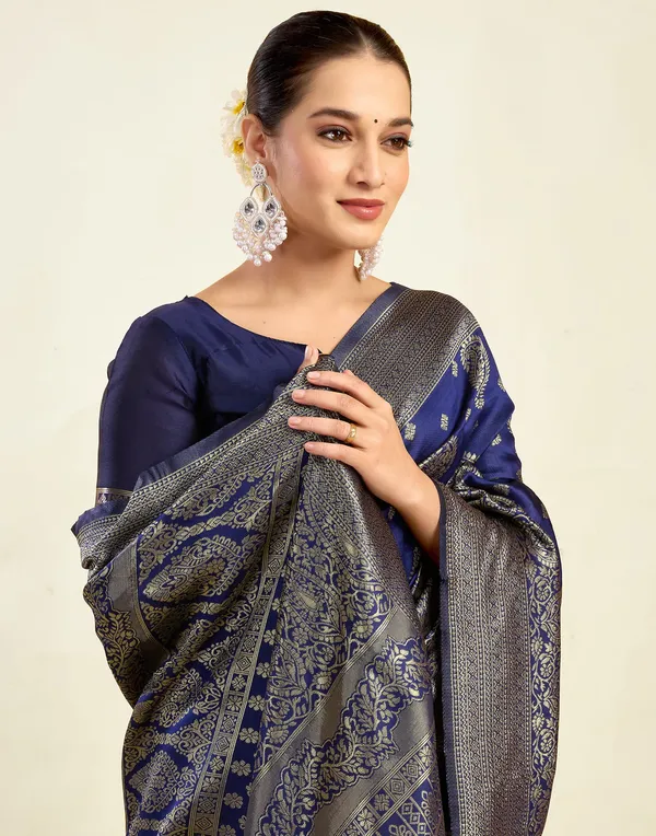 Blue_Woven_Traditional_Saree_For_Women