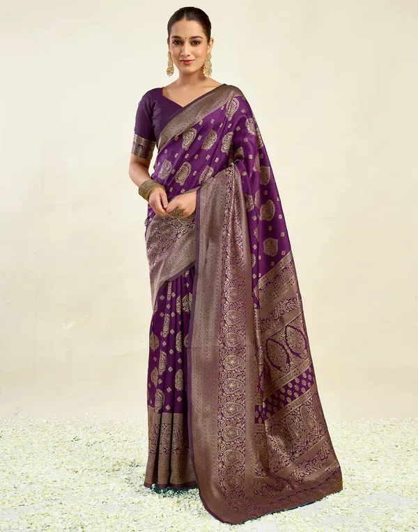 Purple_Banarasi_Silk_Saree_For_Women