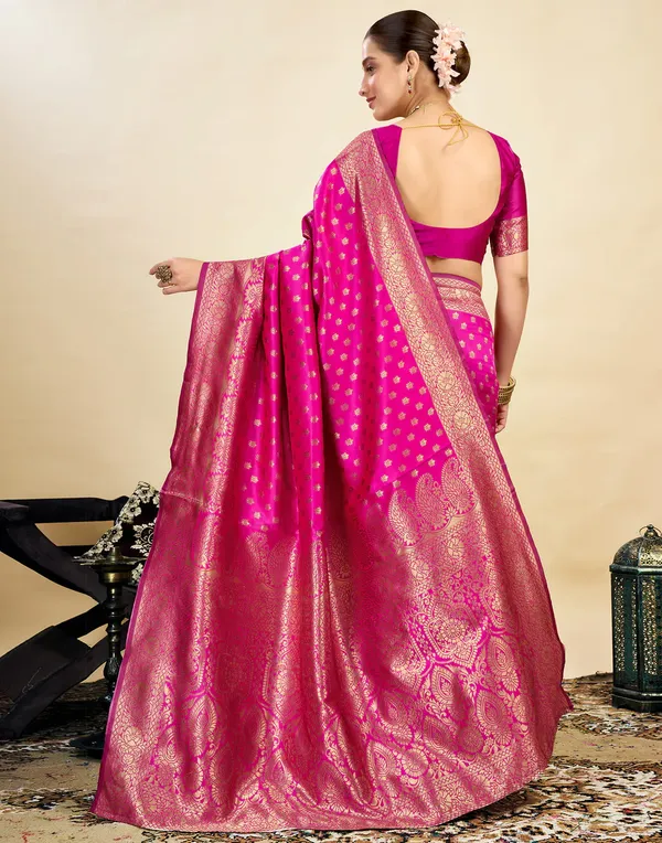 Magenta_Banarasi_Silk_Saree_For_Women