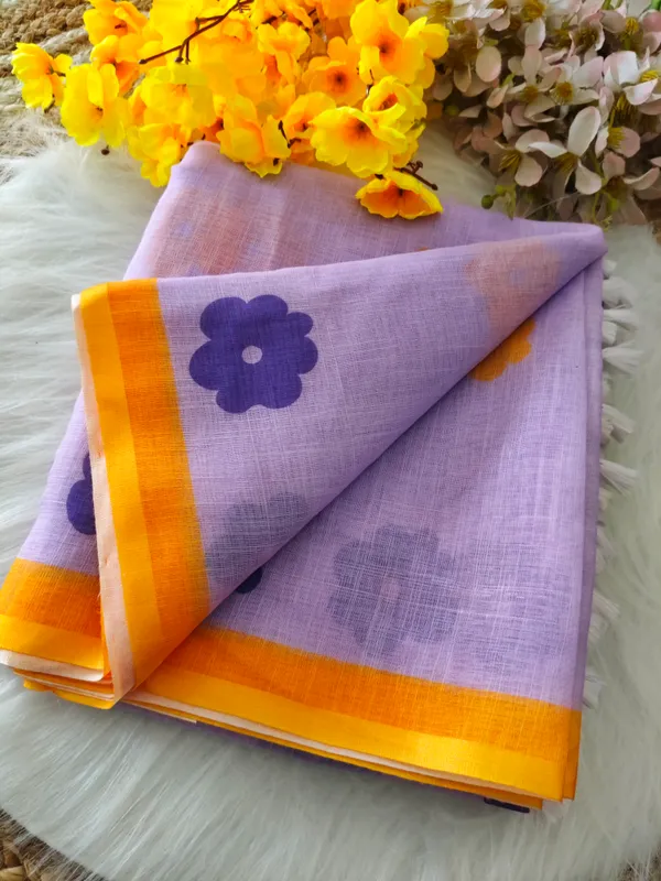 Lavender_Floral_Saree_For_Women