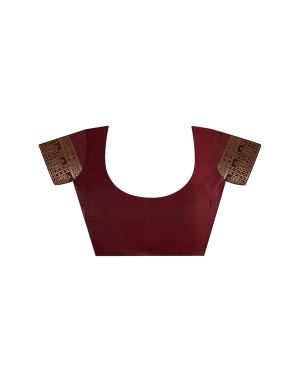 Maroon_Woven_Patterned_Saree_For_Women