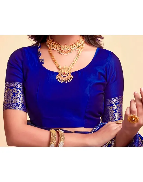 Blue_Banarasi_Silk_Saree_For_Women
