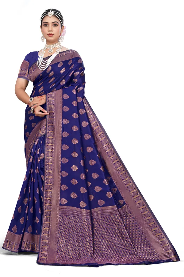 Blue_Woven_Saree_For_Women