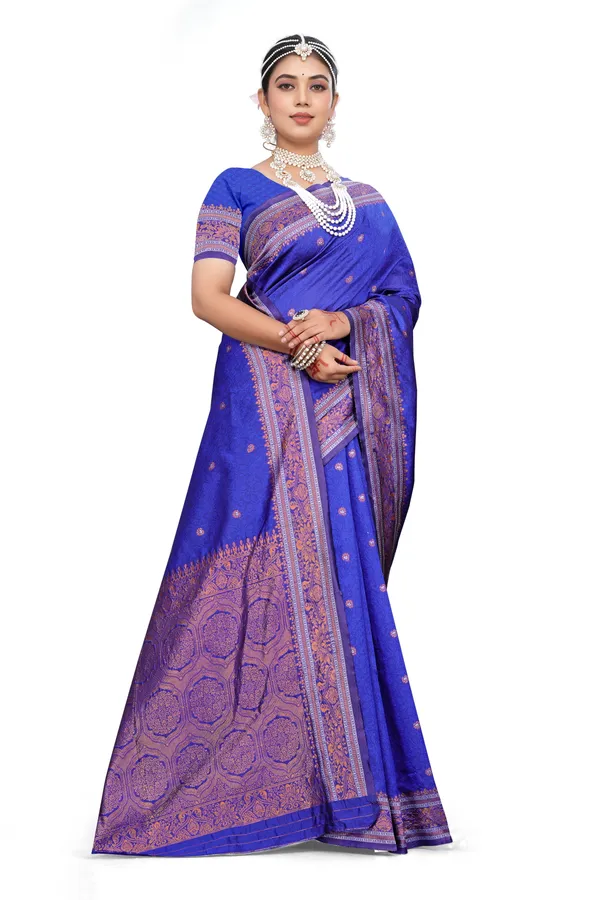 Blue_Traditional_Woven_Saree_For_Women