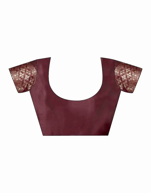 Maroon_Brocade_Saree_For_Women