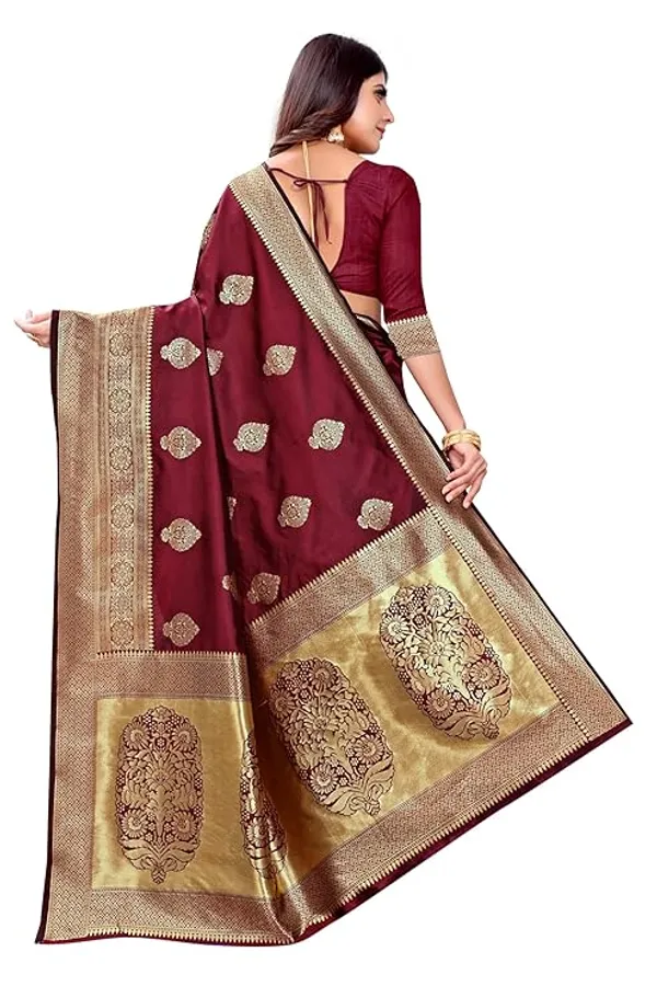 Maroon_Traditional_Saree_For_Women