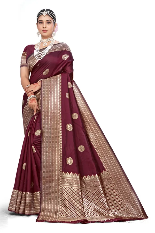 Maroon_Traditional_Saree_For_Women