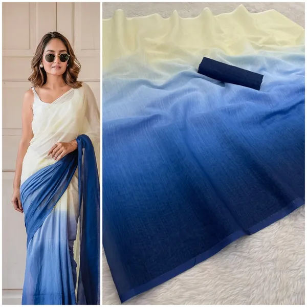 Blue_Gradient_Saree_For_Women
