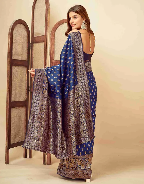 Blue_Banarasi_Silk_Saree_For_Women