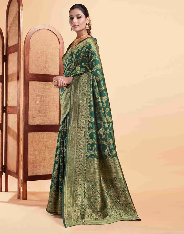 Green_Woven_Ethnic_Saree_For_Women
