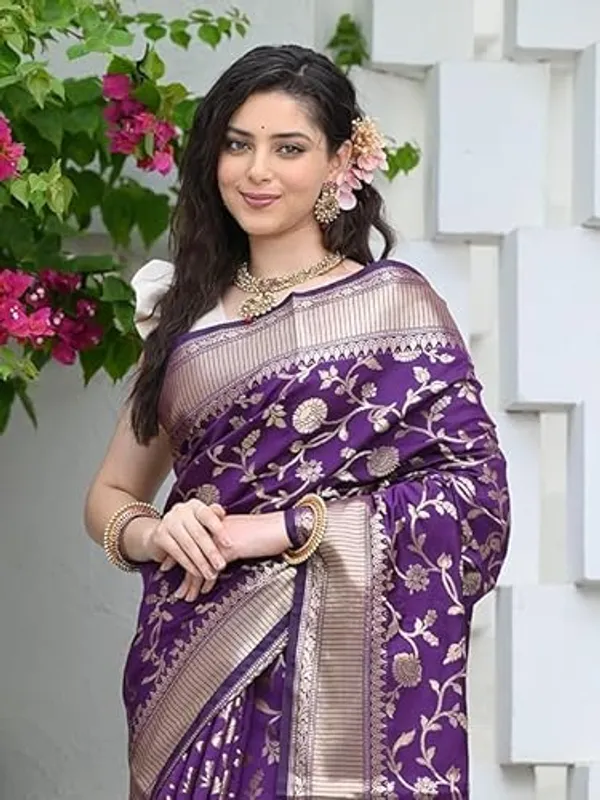 Purple_Banarasi_Silk_Saree_For_Women