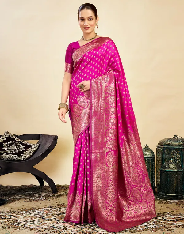 Magenta_Banarasi_Silk_Saree_For_Women