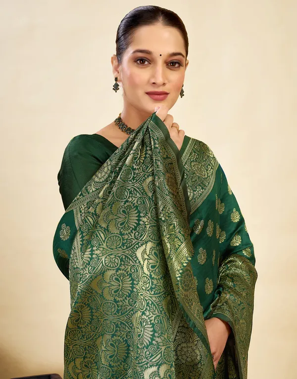 Green_Brocade_Saree_For_Women