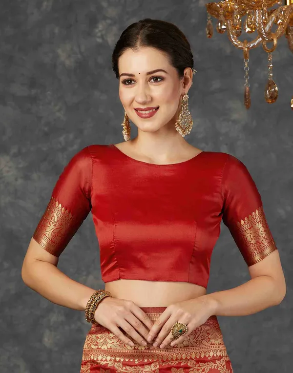 Red_Woven_Brocade_Saree_For_Women