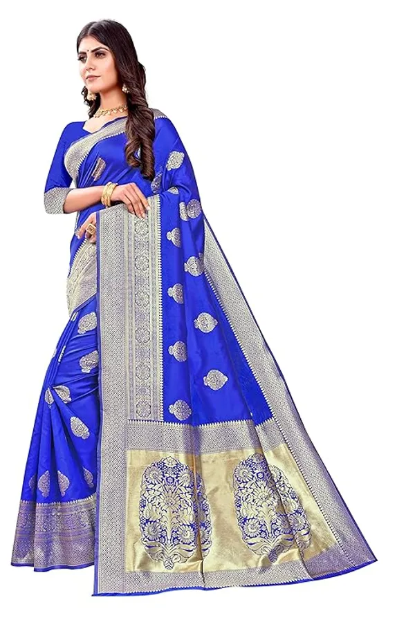 Blue_Banarasi_Silk_Saree_For_Women
