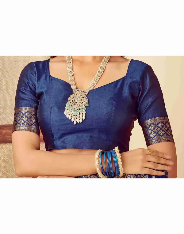 Blue_Banarasi_Silk_Saree_For_Women