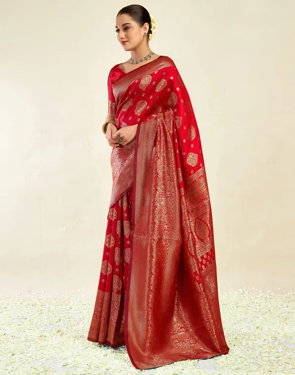 Red_Woven_Saree_For_Women