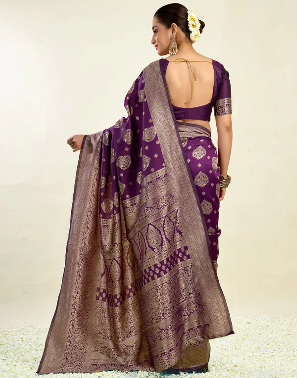 Purple_Banarasi_Silk_Saree_For_Women