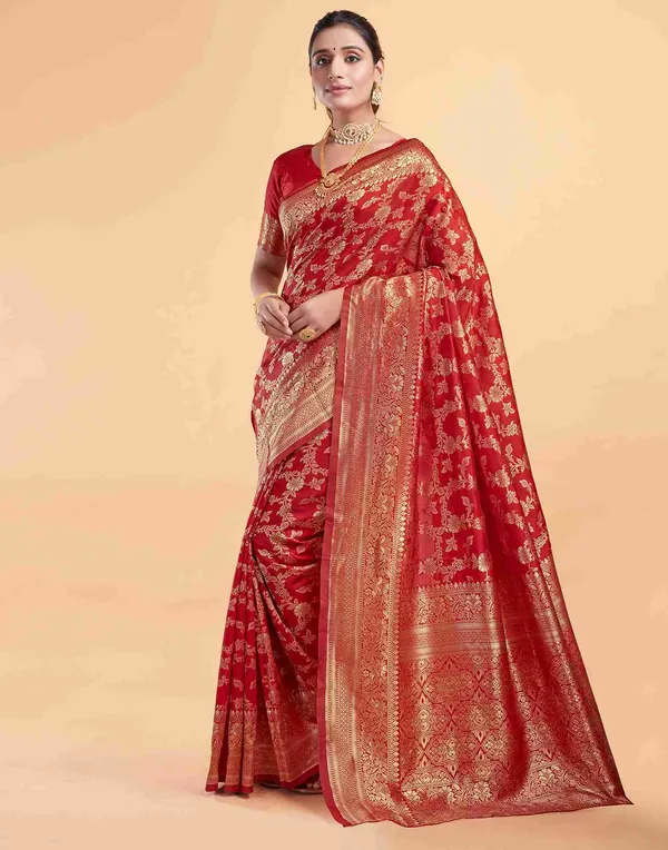 Red_Woven_Brocade_Saree_For_Women