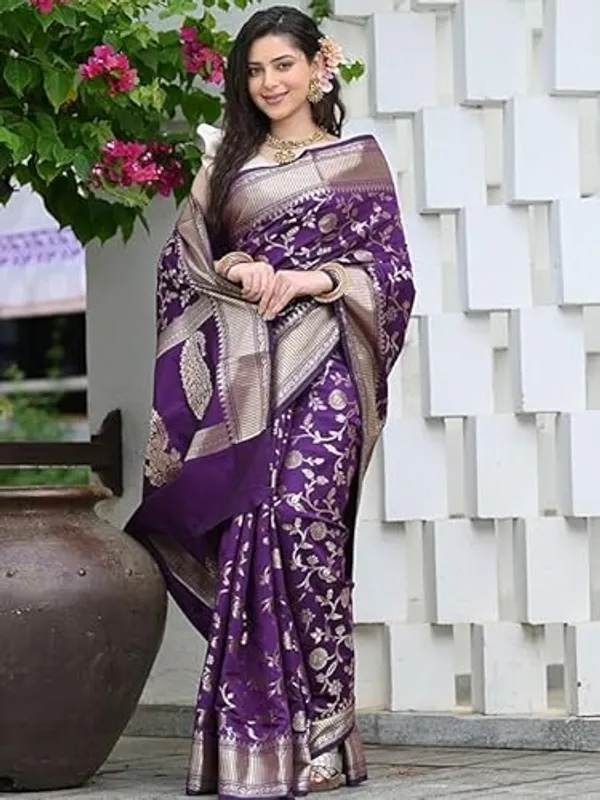 Purple_Banarasi_Silk_Saree_For_Women