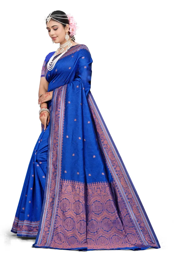 Blue_Traditional_Woven_Saree_For_Women