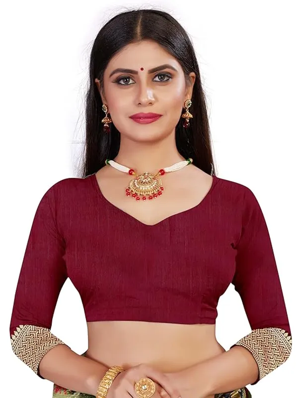 Maroon_Traditional_Saree_For_Women