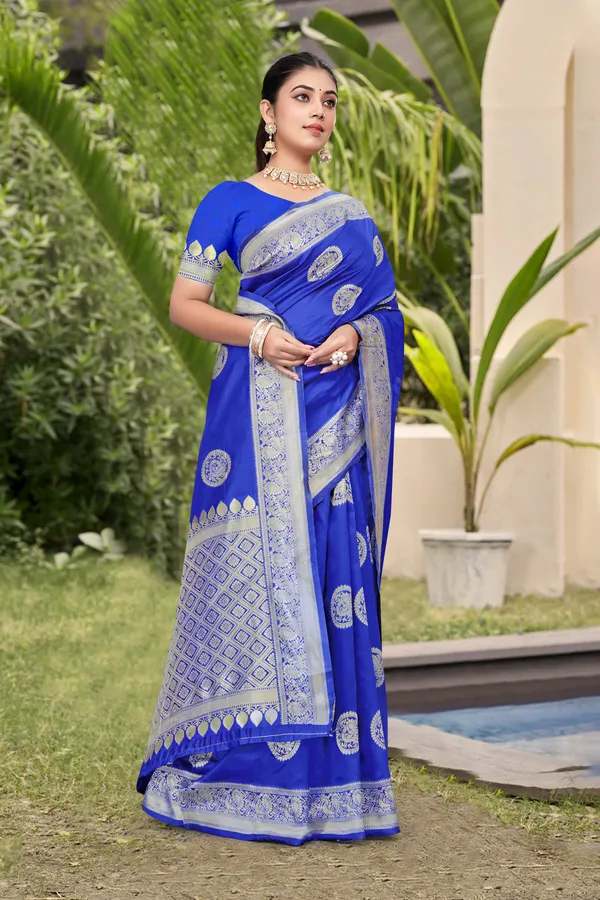 Blue_Woven_Saree_For_Women