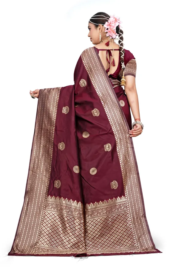 Maroon_Traditional_Saree_For_Women