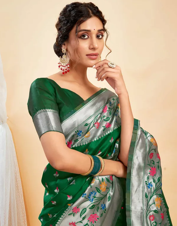 Green_Banarasi_Silk_Saree_For_Women