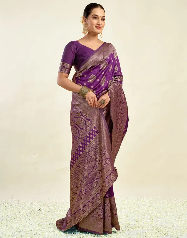 Purple_Banarasi_Silk_Saree_For_Women