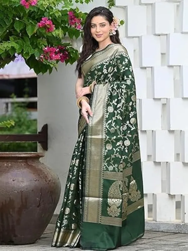 Green_Banarasi_Silk_Saree_For_Women