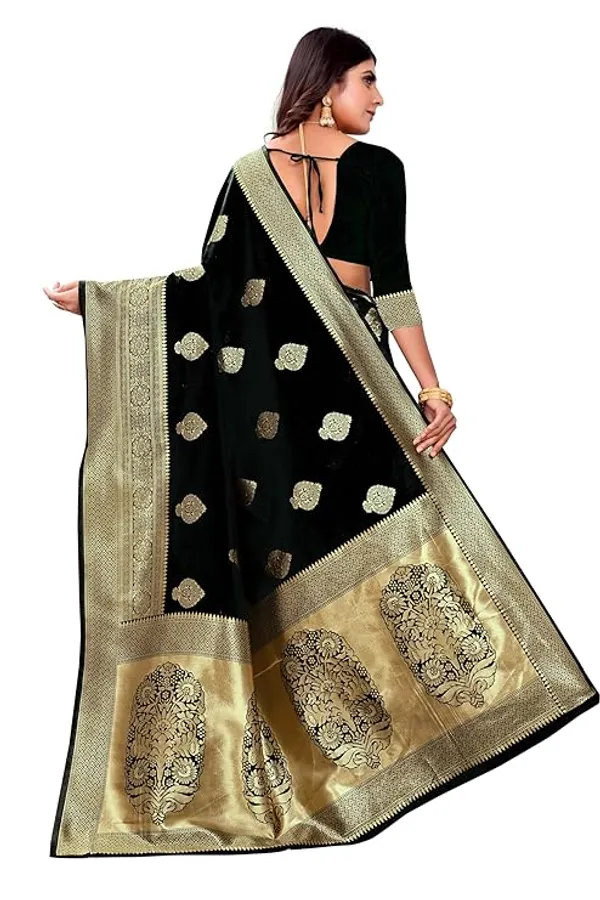 Black,_Gold_Banarasi_Silk_Saree_For_Women