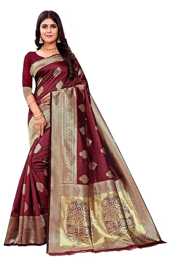 Maroon_Traditional_Saree_For_Women