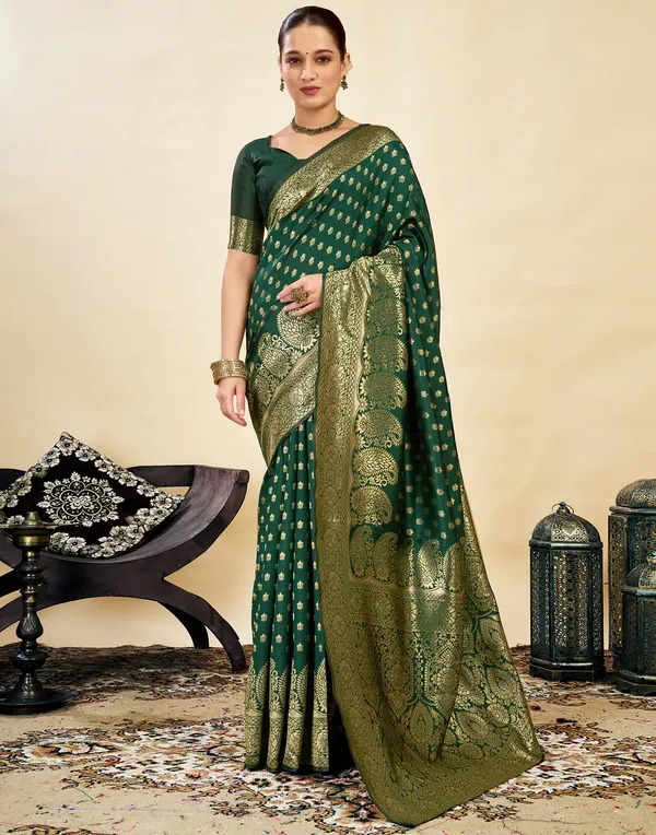 Green_Brocade_Saree_For_Women